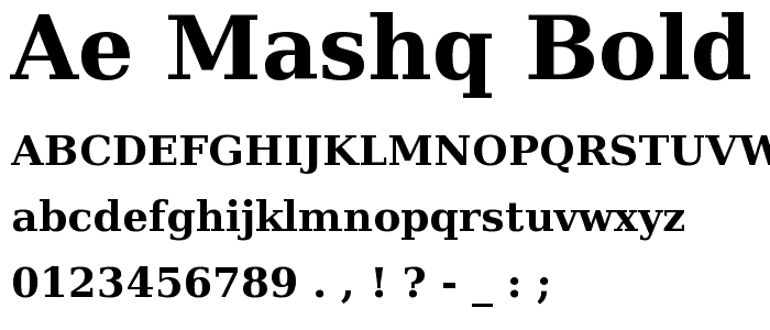 ae_Mashq Bold font
